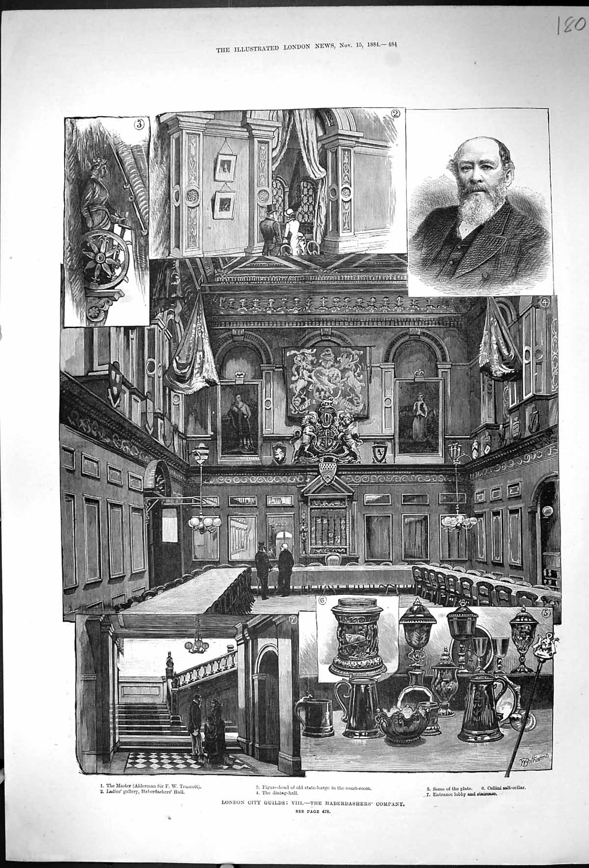 Old 1884 London City Guilds Haberdashers Company Albermann Truscott L Victorian