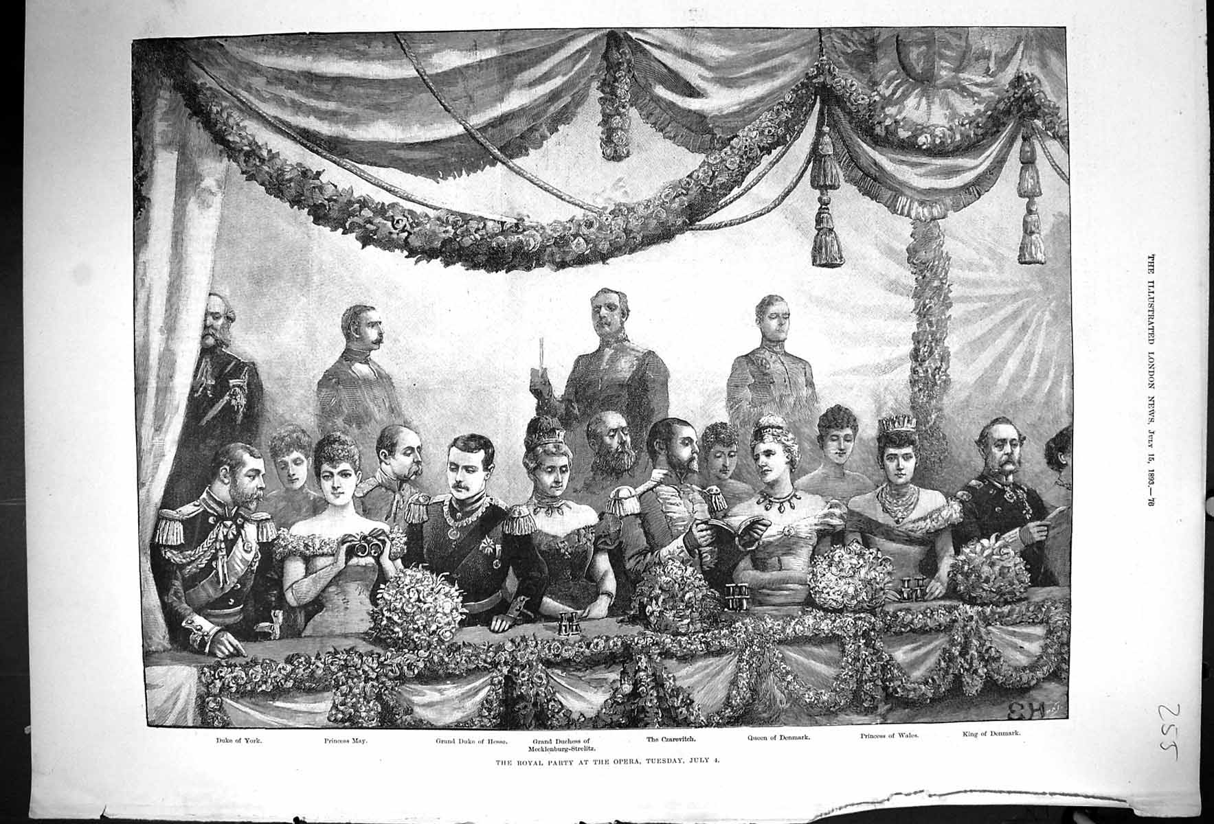 Old 1893 Royal Wedding Queen Denmark Princess Wales Duke York May Hes Victorian
