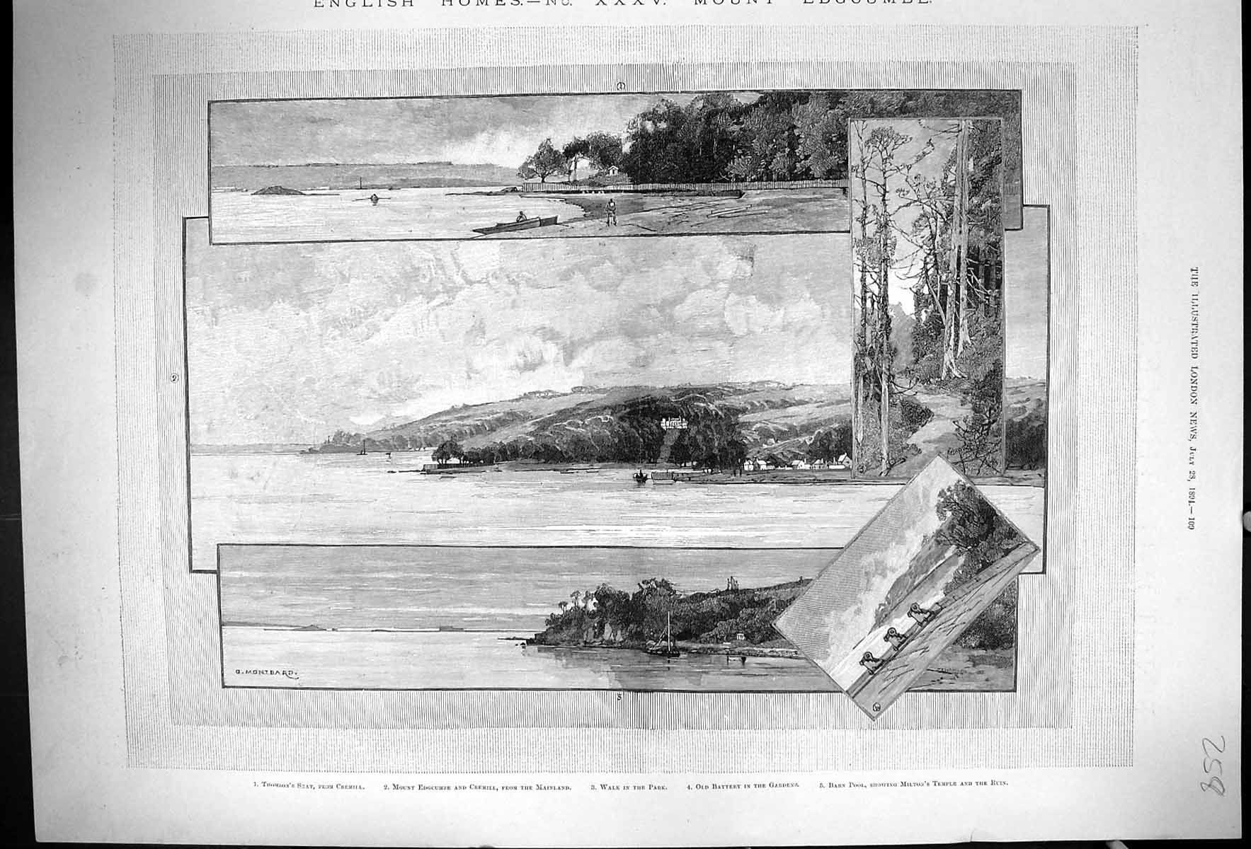 Old Mount Edgcumbe Thomson Seat Cremill Barn Pool Milton Temple 1894 Victorian