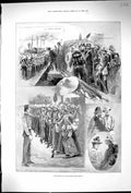 Antique Old Print 1898 War Scene Return Guards Egypt Omduruman Siers Wright
