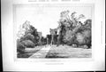 Original Old Antique Print England Penrhyn Castle Private Gardens 1891 19th