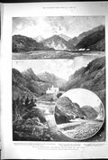 Old 1898 Indian Frontier Rising Khyber Bazar Valley Symons Burg Fort Victorian
