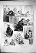 Antique Print 1886 Sketches Law Courts Lord Chief Justice Judge Witness Box