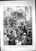 Antique Old Print Doctor Physician Herr Weissnichtwer Spectators Besant 1886