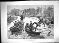 Antique Old Print 1889 Water Tournament Boats River Sport Jousting Morant Cox