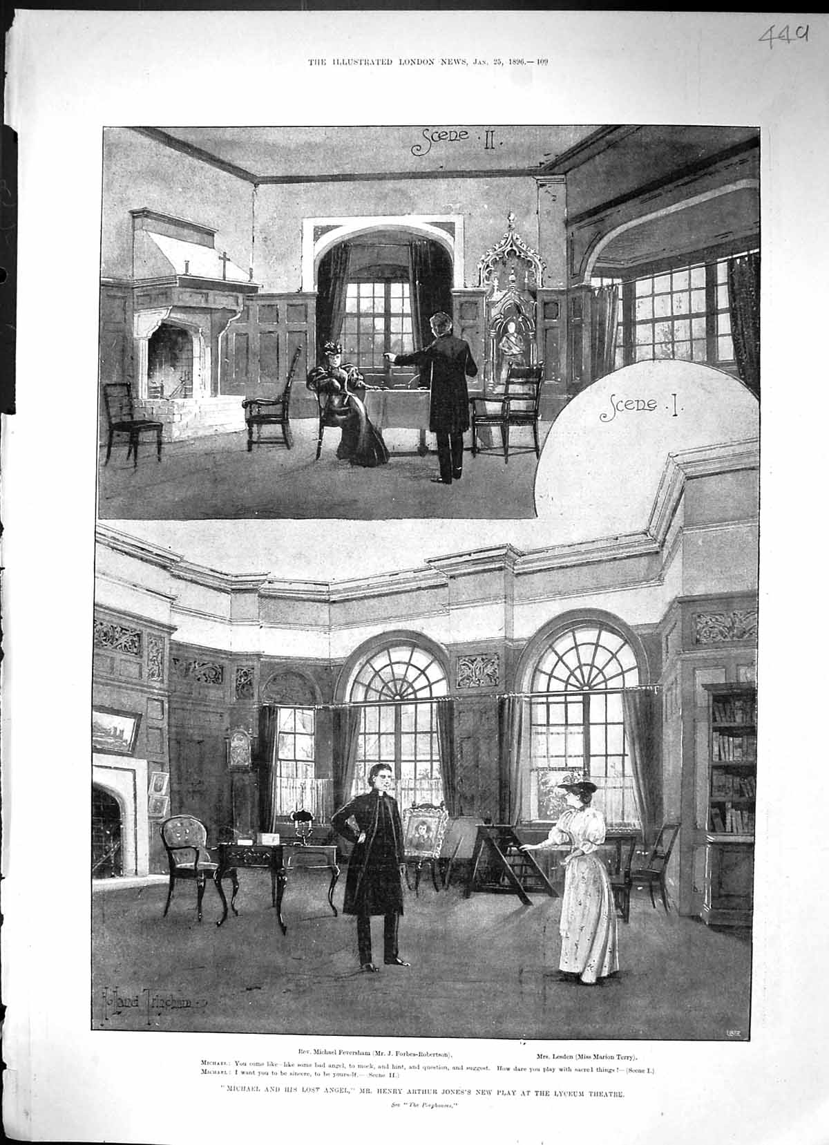 Old Michael Lost Angel Henry Arthur Jones Play Lyceum Theatre Forbes-