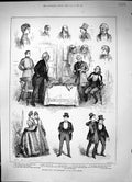Old Print 1885 Magistrate Court Theatre Terry Clayton Trent Norreys Wood 19th