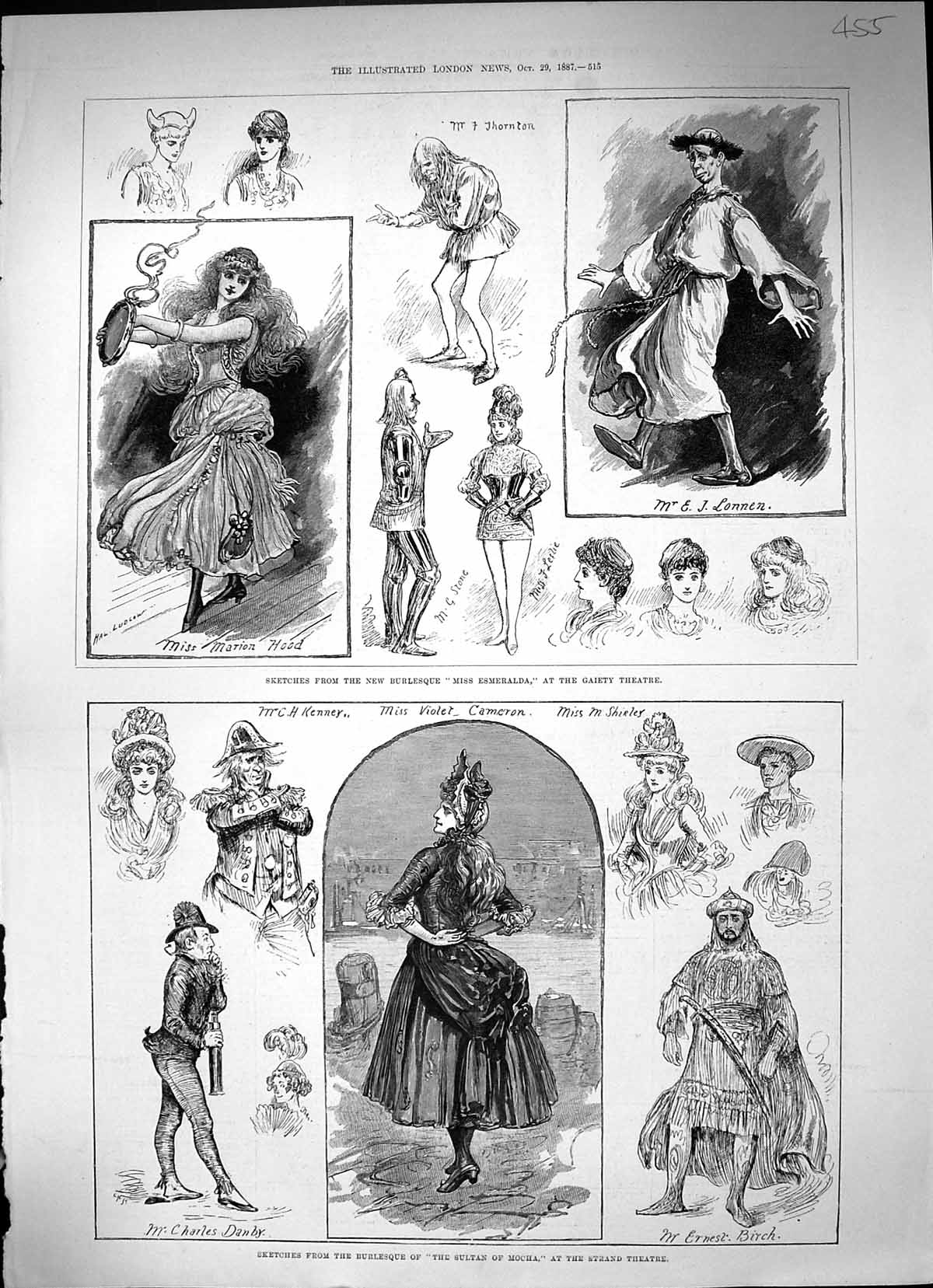 Old Burlesque Esmeralda Gaiety Theatre Sultan Mocha Strand Hood Lonne