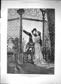 Original Old Antique Print 1882 Scene Romeo Juliet Lyceum Theatre Actors 19th