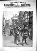 Original Old Antique Print Scene Verdi'S Opera Falstaff Milan 1893 Victorian