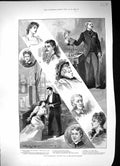 Old 1893 Robin Goodfellow Play Garrick Theatre Hare Norreys Brough Co Victorian