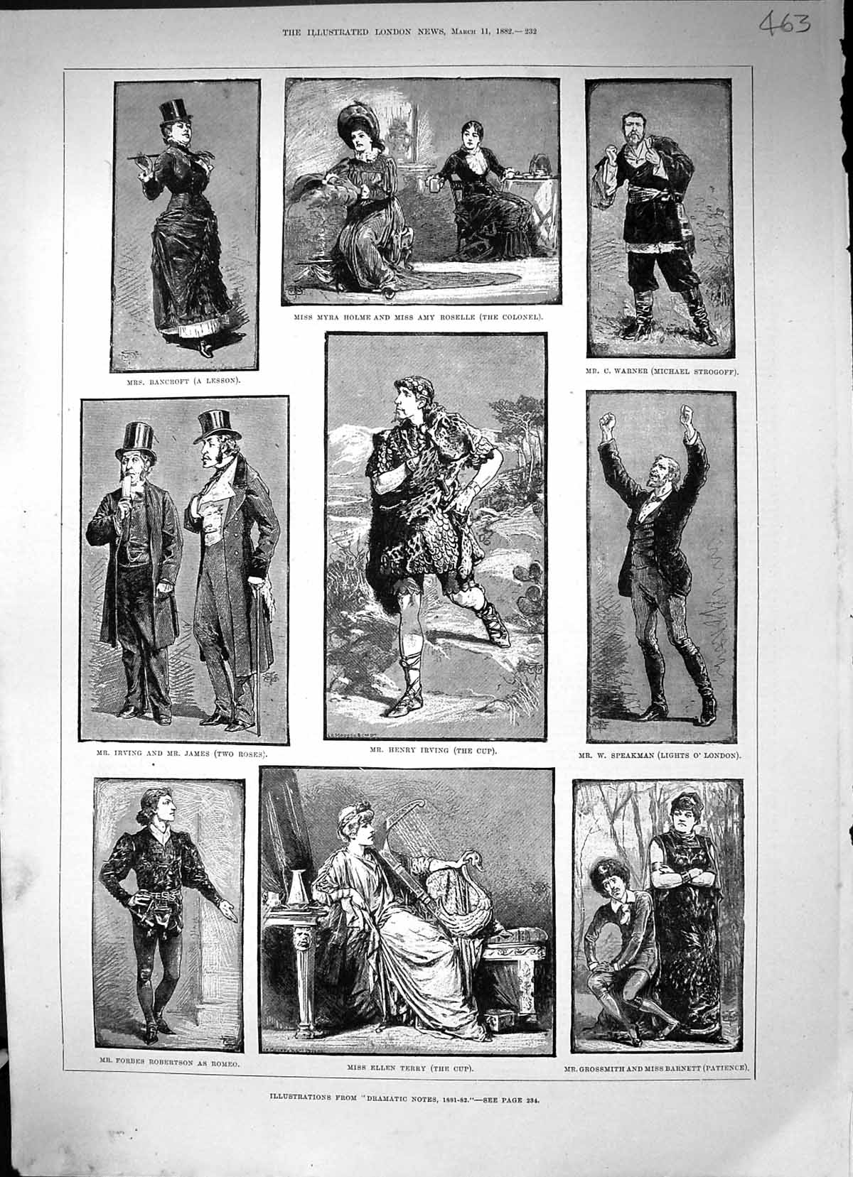 Old Theatre Holme Roselle Warner Speakman Irving James Terry Grossmit