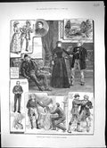 Antique Old Print 1886 Enemies Prince'S Theatre Langtry Willie Graham Actors