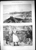 Old 1890 View Scarborough Sarah Bernhardt Joan Arc Majesty'S Theatre Victorian