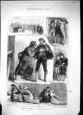 Original Old Antique Print 1881 Scenes Othello Lyceum Theatre Actors Victorian