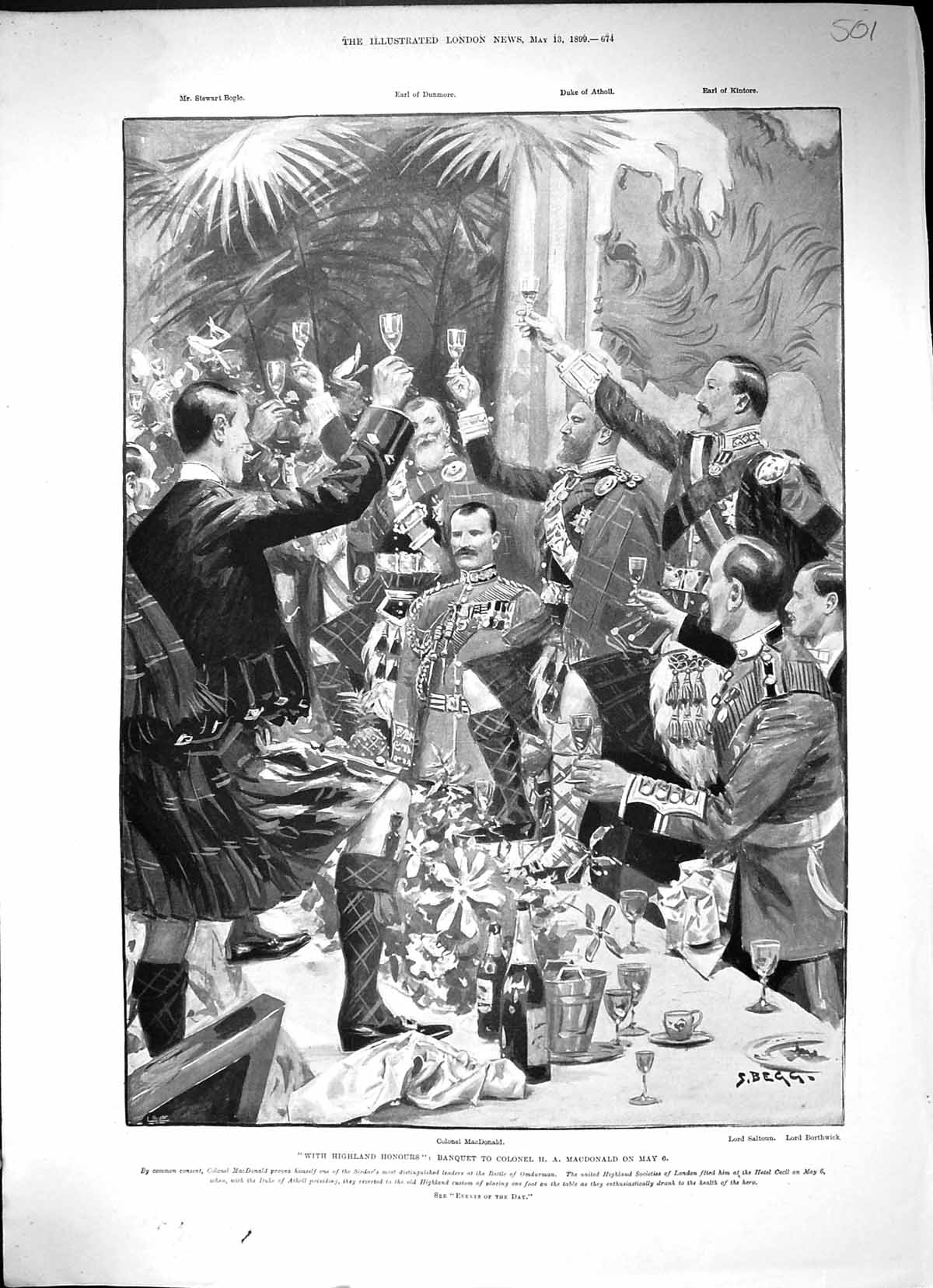 Old Banquet Colonel Macdonald Stewart Bogle Earl Dunmore Duck Atholl