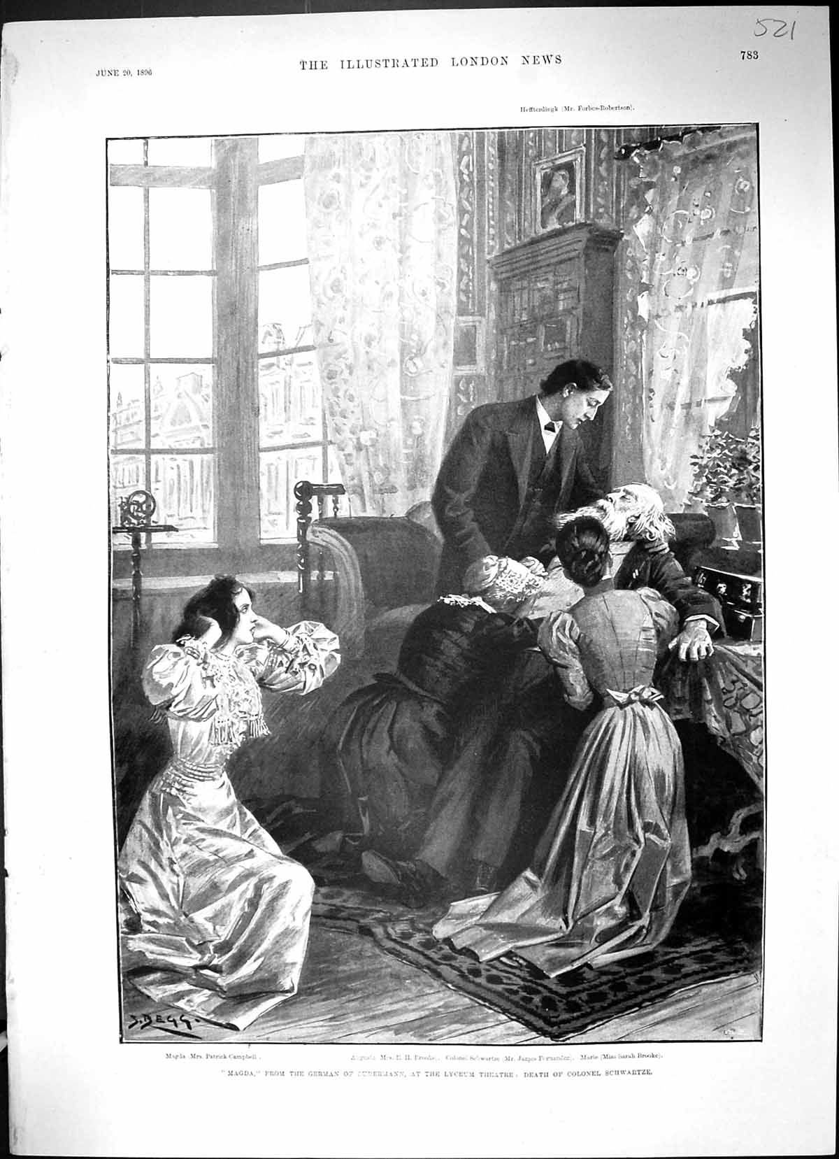 Old Magda German Sudermann Lyceum Theatre Death Colonel Schwartze Bro
