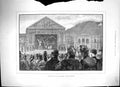 Original Old Antique Print 1890 Passion Play Ober-Ammergau Scene Inside Theatre