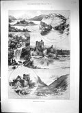 Old 1889 Killarney Ross Castle Gap Dunloe Muckross Abbey Clipper Lake Victorian