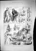 Antique Print 1882 House Commons Question Time Parliament Bradlaugh Lawson 19th