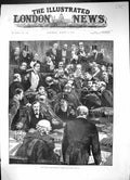 Old Antique Print 1893 Scene House Commons Parliament Men London England 19th