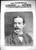 Antique Old Print 1886 Portrait Lord Randolph Churchill Chancellor Exchequer