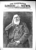 Original Old Antique Print 1893 Portrait Sir John Gilbert Sitting Chair 19th