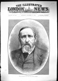 Old Antique Print Portrait President United States General Harrison 1888 19th