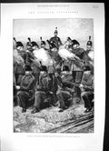 Old Print Queen'S Edinburgh Rifle Volunteer Brigade Camp Lanark Moor 1881 19th