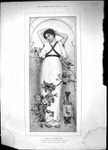 Old Antique Print Beautiful Woman Glycera Flowers 1896 Lawrence Bulleid 19th