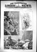 Old Antique Print 1886 Hunting Wild Goats Rocky Mountains America Sport 19th