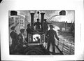 Antique Old Print 1890 London Fire-Brigade Steam Fire-Engine Riverside Fire