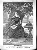 Antique Print 1888 Advertisement Maison Jay Regent Street London Lady Tree 19th
