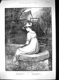 Old 1889 Miller'S Daughter Beautiful Girl Water Mill Davidson Knowles Victorian