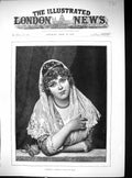 Antique Old Print 1890 Portrait Beautiful Woman Fiammetta Eugene Von Blass 19th