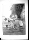 Antique Print 1899 Chinook Indian Hunting Moose Taku River British Columbia