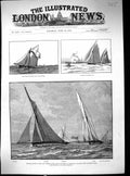 Old 1886 Thames Yacht Club Southend Harwich Irex Wendur Galatea Neptu Victorian
