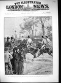 Old Print 1890 House Commons Steeplechase Rugby Horses Pease Norah Creina 19th
