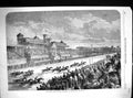 Old Antique Print 1863 Great International Horse Racing Longchamps Sport 19th