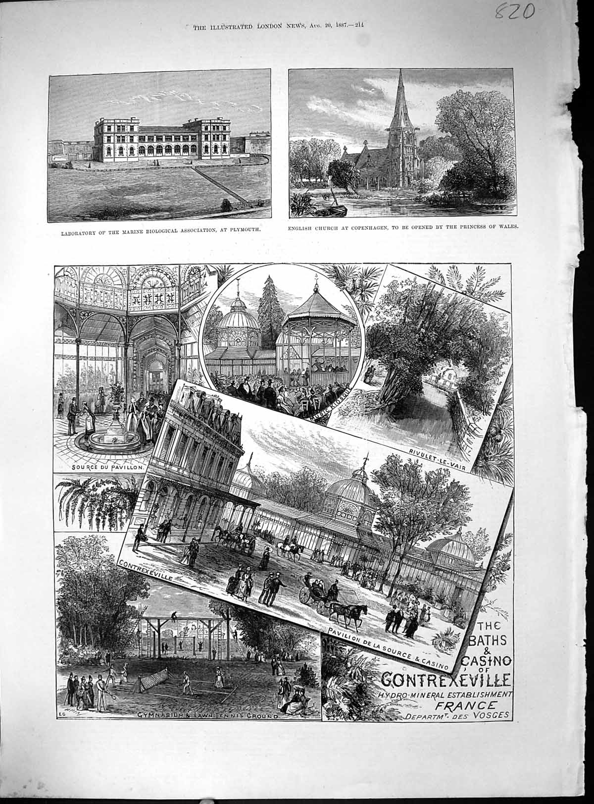 Old Church Copenhagen Laboratory Plymouth 1887 Baths Casino Gontrexev Victorian
