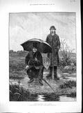 Antique Print 1881 Great Expectations Men Fishing River Net Angling Sadler 19th