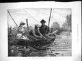 Old 1885 Fishing Norfolk Broads Boat Net Fish Angling Sport Staniland Victorian