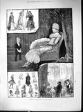 Old Print 1884 Children Juvenile Costumes Fancy Dress Ball Mansion House 19th