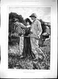 Old 1885 Rivals Romance Men Beautiful Woman River Boat Percy Tarrant Victorian