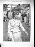 Old 1893 Street Scene Village Woman Men Sailors Smoking Pipe Ship Inn Victorian