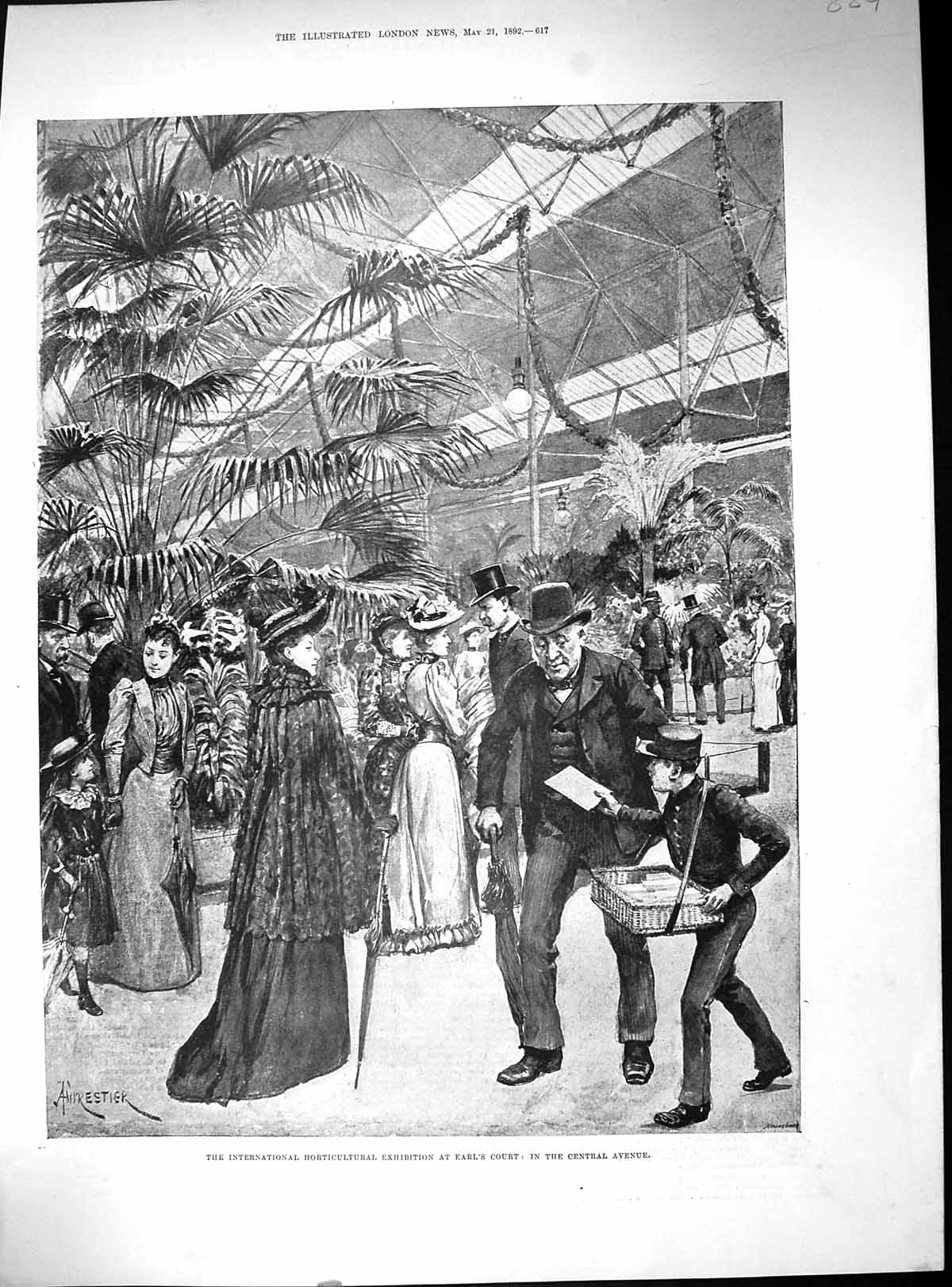 Old 1892 International Horticultural Exhibition Earl'S Court Central Victorian