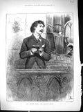 Antique Old Print 1882 Church Choir Portrait Man Leading Tenor Music Palmer