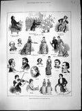 Old Print 1883 Musical Recollections St. James'S Hall Halle Chopin Lucca 19th