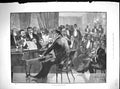 Original Old Antique Print 1887 Men Music Meeting Lyric Club Canton Woodville