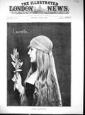 Original Old Antique Print 1895 Portrait Beautiful Girl Lauretta Jules Lefebvre